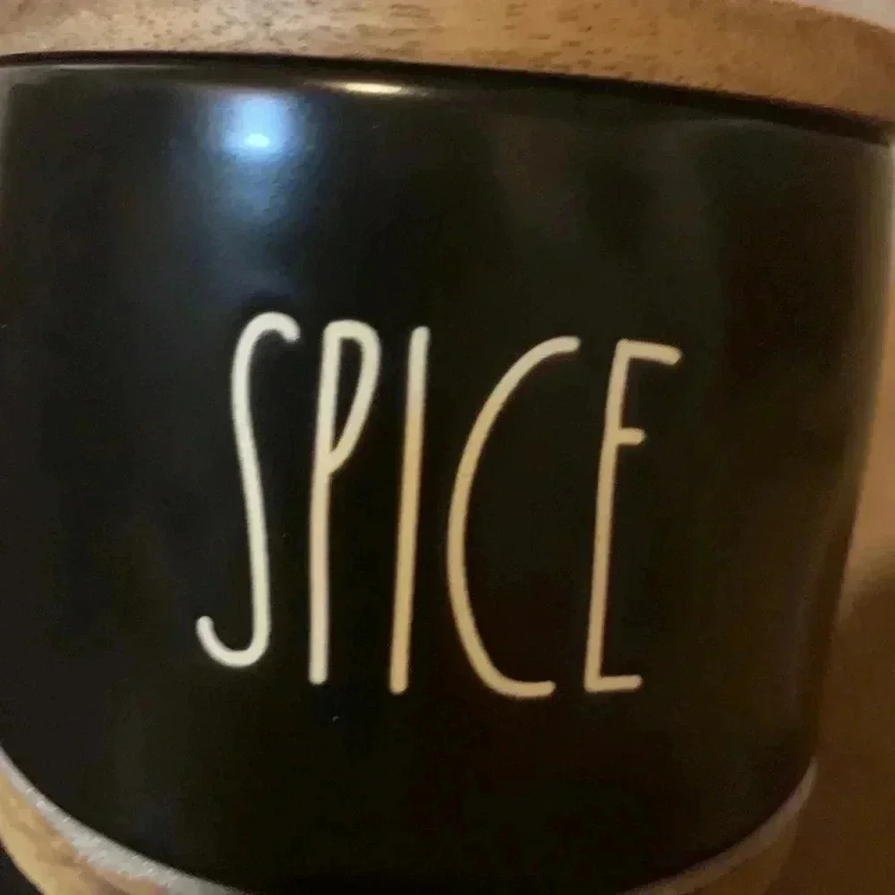 Rae Dunn Black Stackable Spice Marinate‎ Rub Set